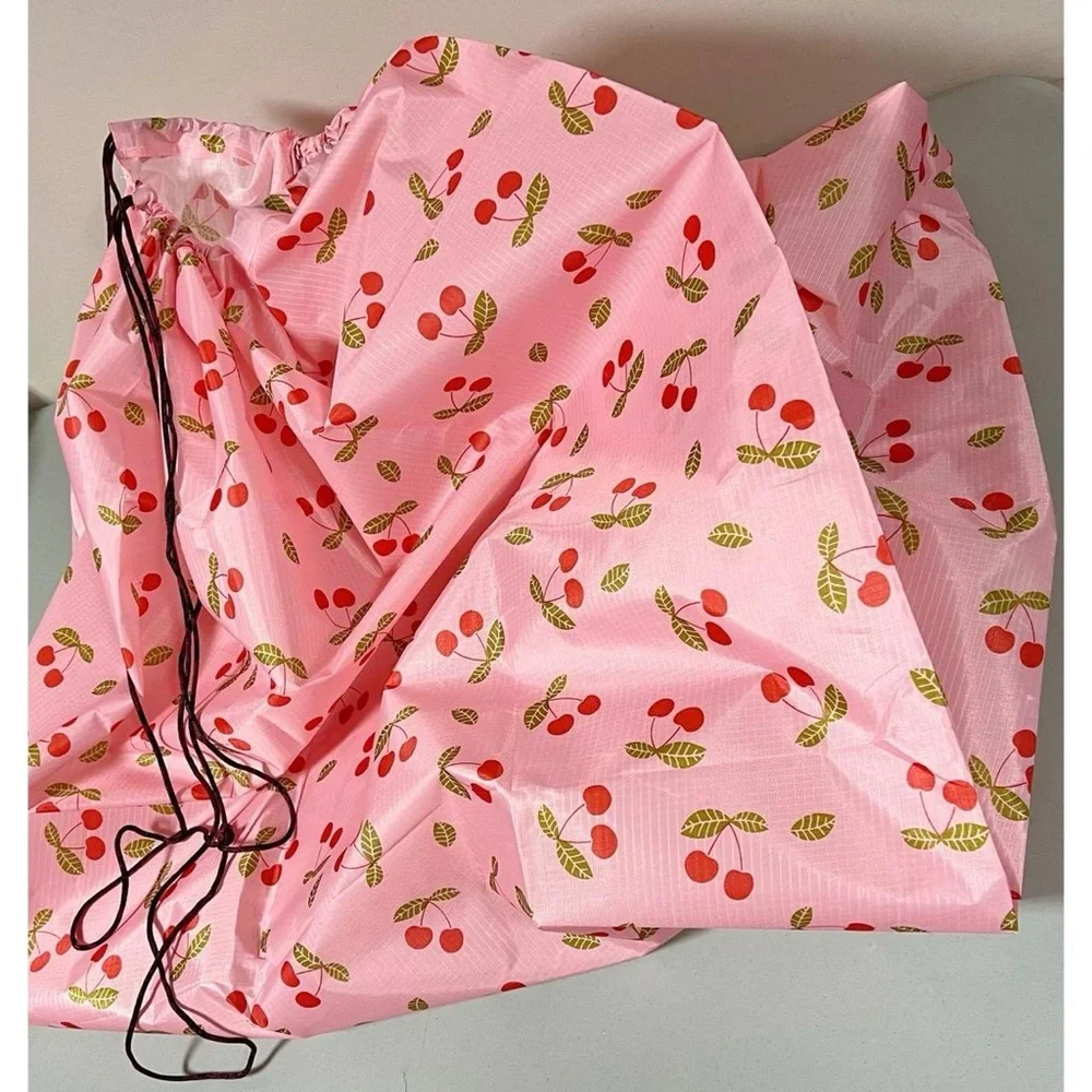 Pink Pastel Cherry Cherries Drawstring Laundry Bag Pouch Sack Size XL 🍒✨ #bag
